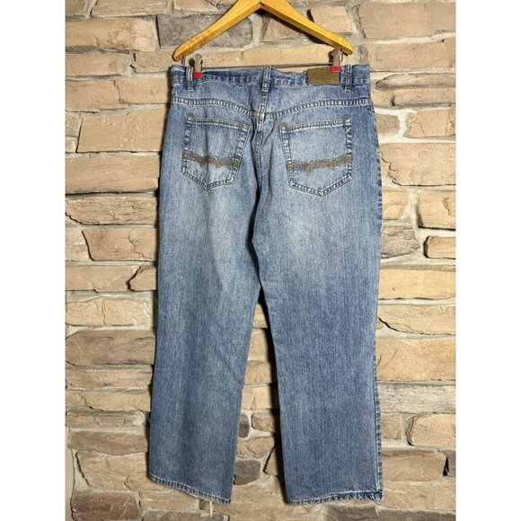 Vintage One Tough Brand Light Wash Distressed Jeans 36x30 - Picture 5 of 13